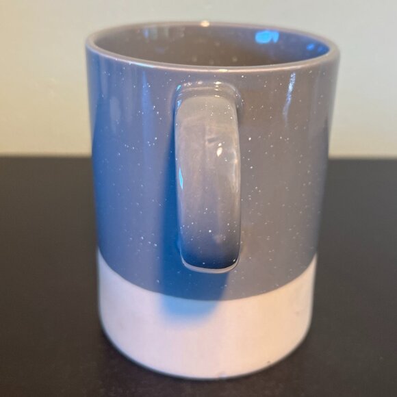 DESIGN PAC Dipped Glossy Gray Glazed and Unglazed Earthenware Coffee Tea Mug - Picture 3 of 9